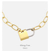 Big Lock Link Chain Choker Necklace