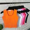 Pure Color Crop Top Tank