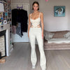 Knitted Two Piece Corset and Flare Pants