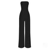 Women Black Strapless Jumpsuit