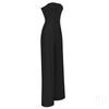 Women Black Strapless Jumpsuit