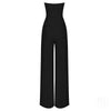 Women Black Strapless Jumpsuit